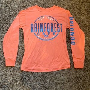 Fruit of the Look Orlando Rainforest Cafe Long Sleeve T-Shirt. Adult Small.